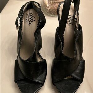 Alba Elegant Black Wedge Sandals